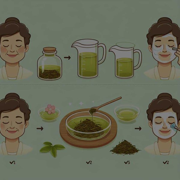 Comment utiliser les feuilles de thé vert usagées pour un soin du visage anti-âge ?